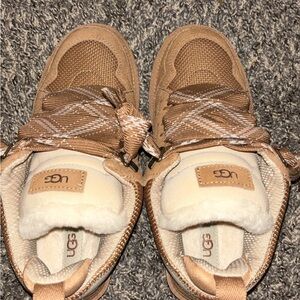 UGG Brown Sneakers with Plaid Accents